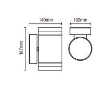 Lens 2 Light Outdoor Up and Down Wall Light Anthracite